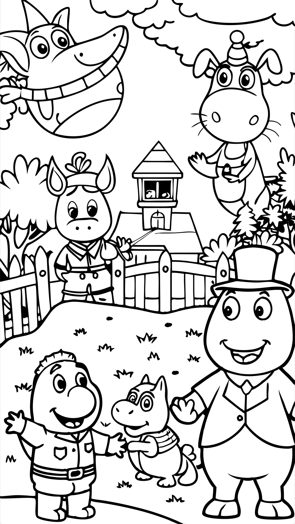 coloring pages of backyardigans